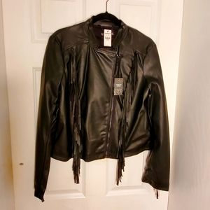 NWT Express Womens 90's Fringe Minus the Leather Jacket *PLUS Matching Bag*